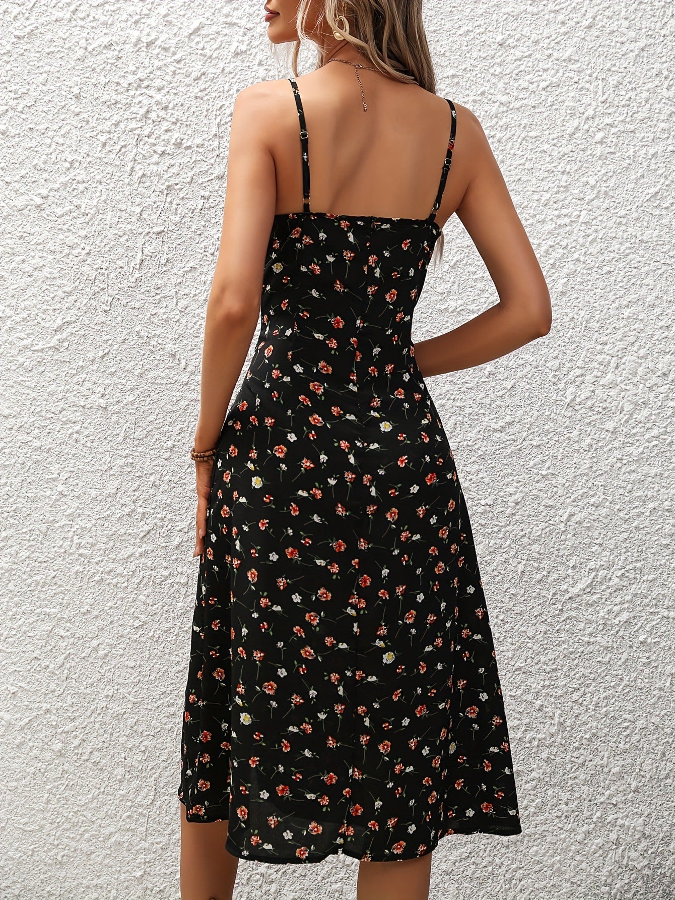 Nuevo Vestido con tirantes y estampado de lunares, vestidos largos sexys con abertura para verano, ropa para mujer