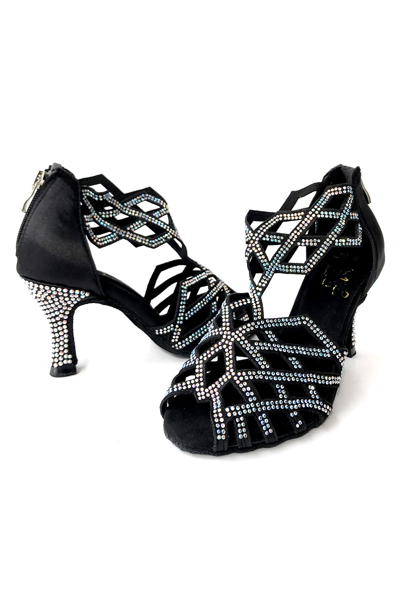 Women's Fashion Shoes With Diamond Middle And High Heels