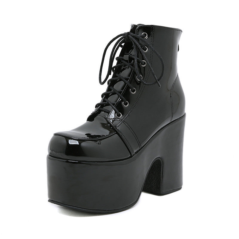 Botines Mujer Hate The Sky High Metal Back Zipper