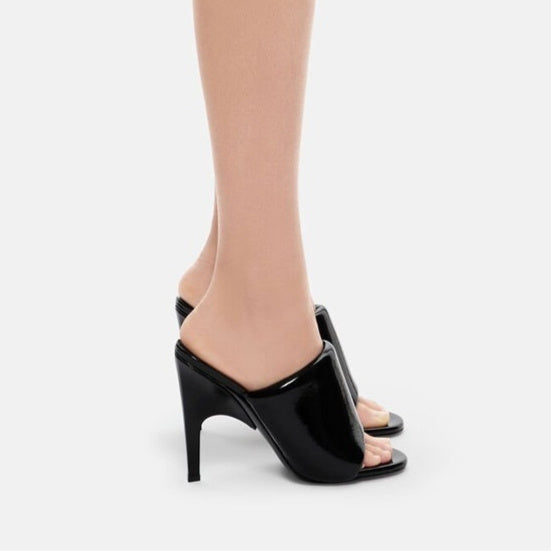 Demi-pantoufles à talons hauts et bout ouvert, sandales d'extérieur sexy Stiletto