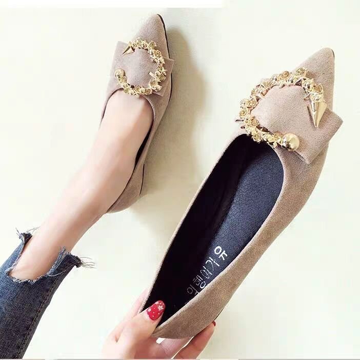 All-match Shallow Mouth Pointed Flat Shoes