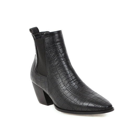 Women's thick heel short boots