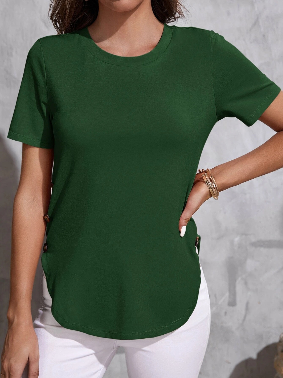 Round Neck Short Sleeve T-Shirt