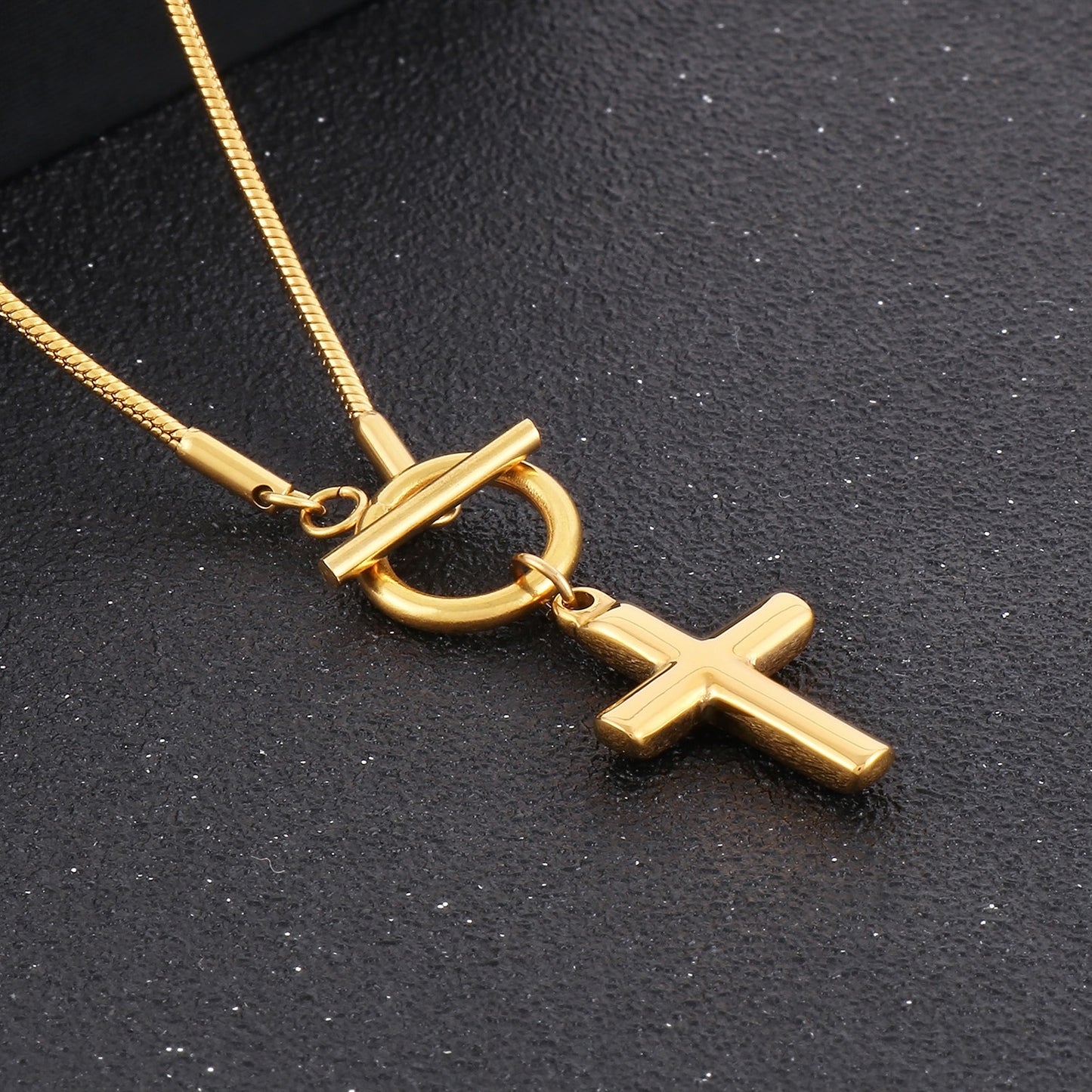 Cross Pendant Stainless Steel Necklace