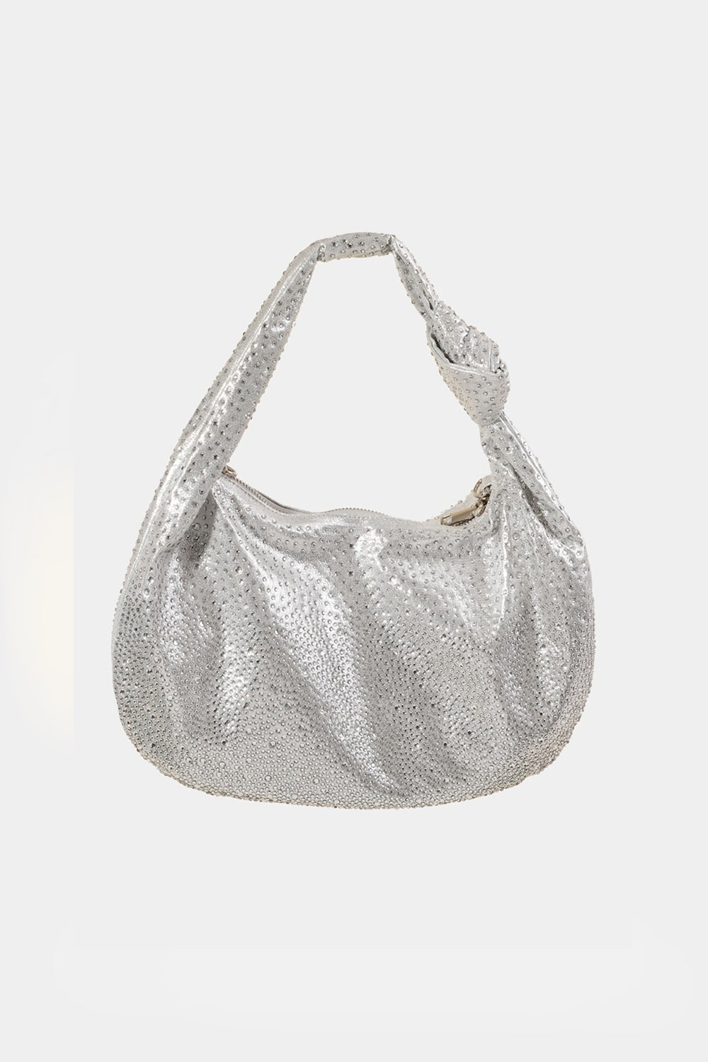 Bolso de mano con tachuelas y diamantes de imitación Fame