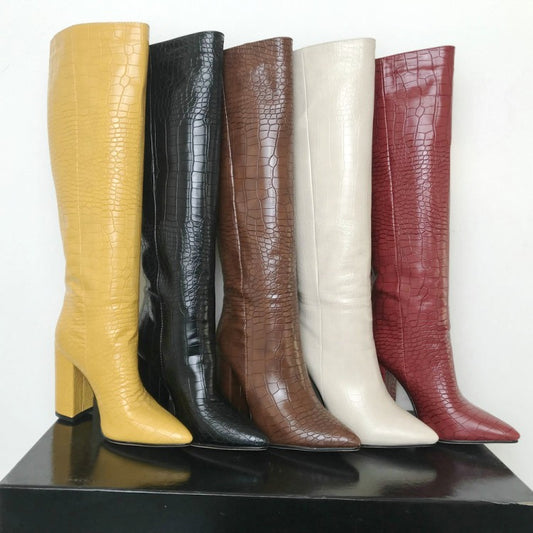 Grandes bottes épaisses pour bottes hautes pour femmes 