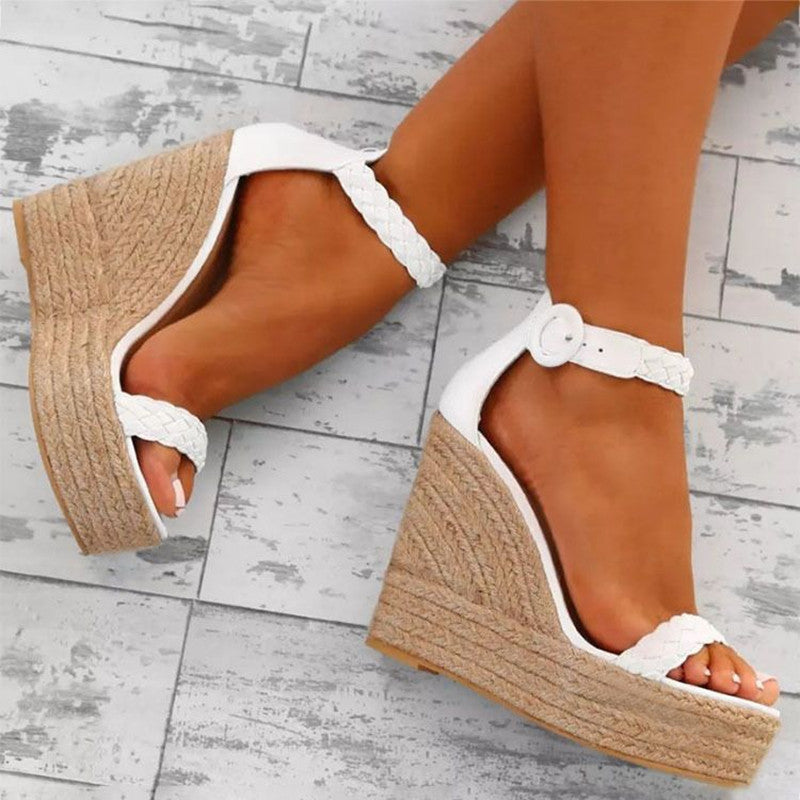 Sandalias de cuña para mujer talla grande