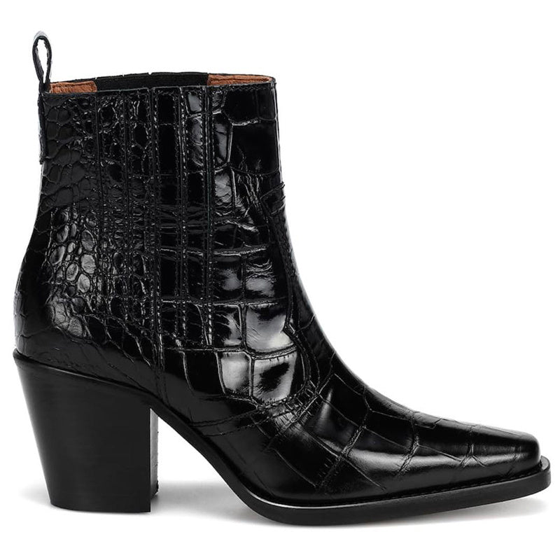 Retro British style all-match high-heeled ankle boots