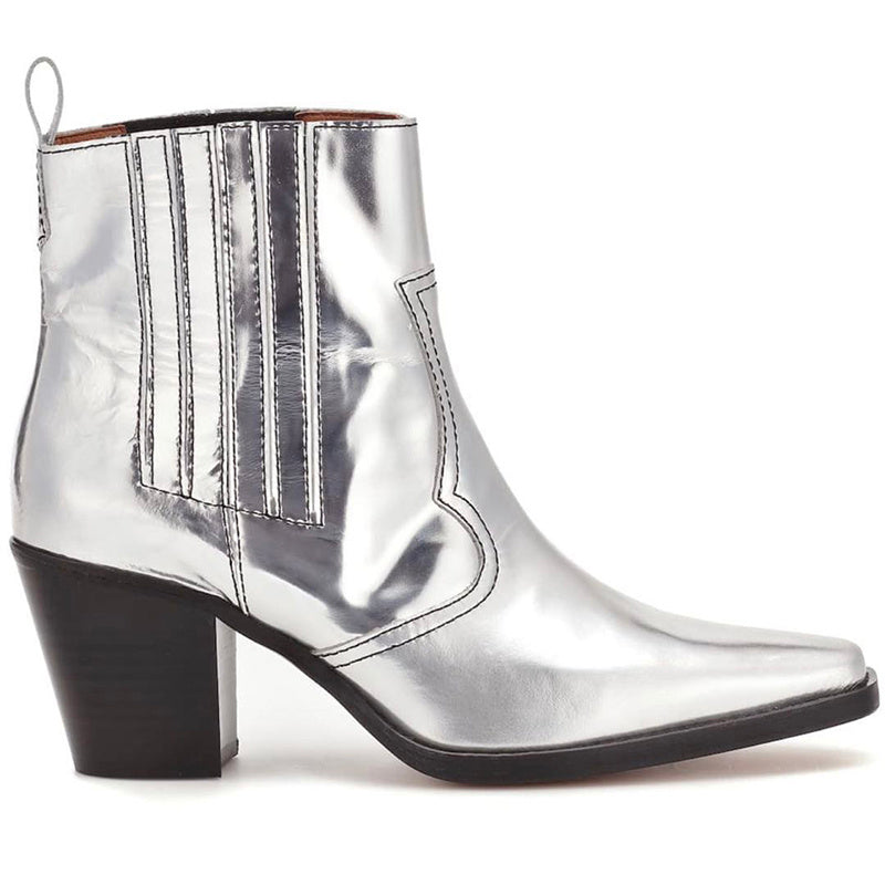 Retro British style all-match high-heeled ankle boots