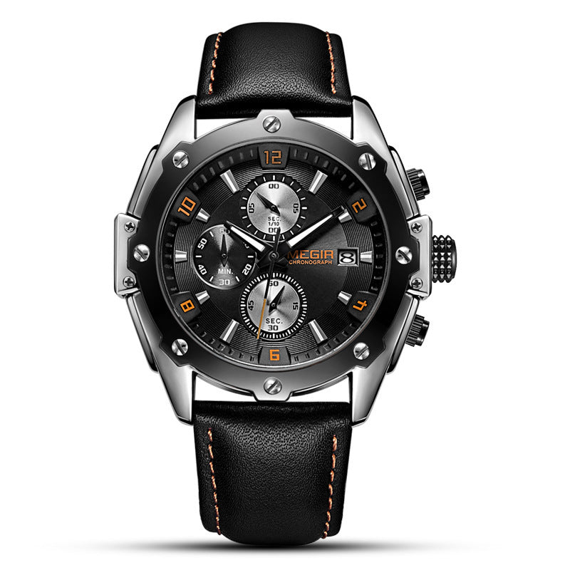 Multifunctional Chronograph Quartz Sports Waterproof Watch