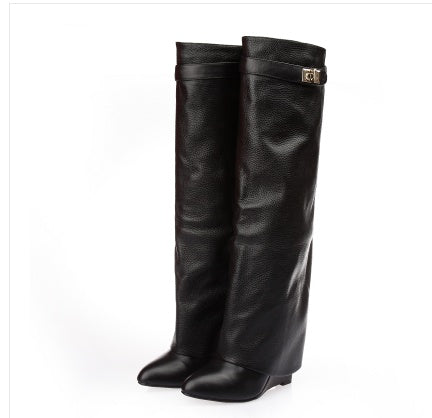 Knee-length Catwalk Fashion Boots Plus Size