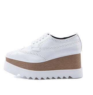 Women's Shoes With Carved Waterproof Platform Wedges