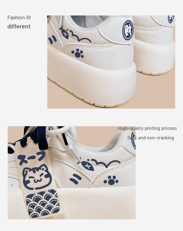 Sens du design des chaussures de pain de sport et de loisirs pour filles mignonnes japonaises