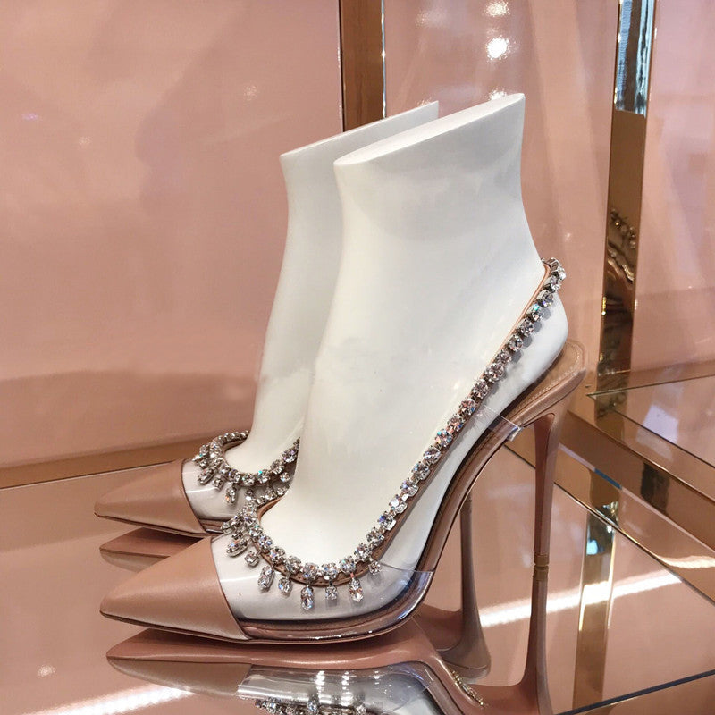 Magnifique chaîne de chaussures de mode en diamant