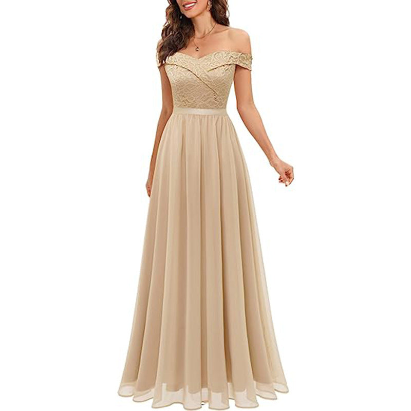 Light Luxury Minority High-end Temperament Long Host Evening Dress