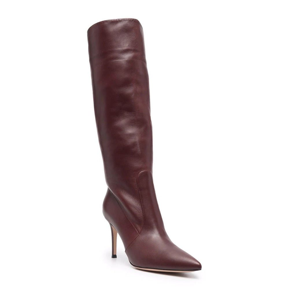 Winter Plus Size Pointed Toe Knee-length Boots