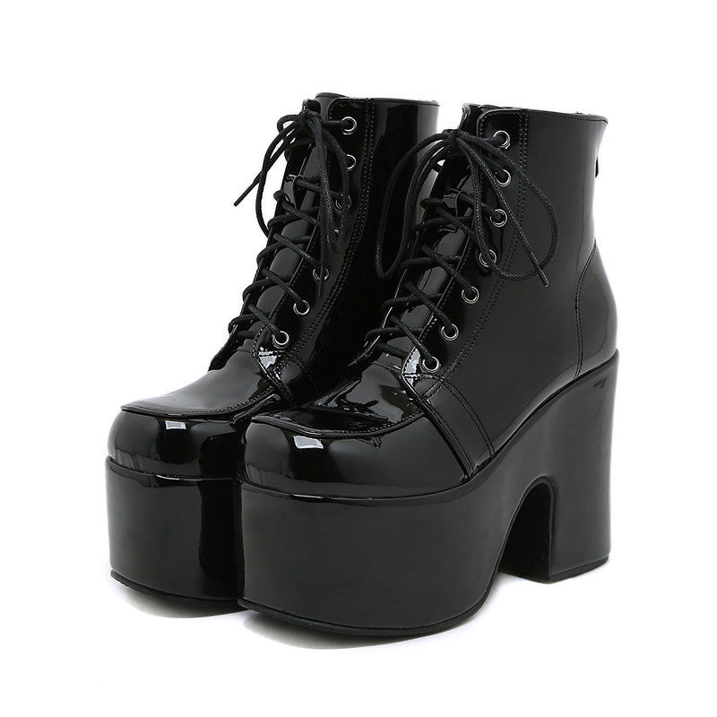 Botines Mujer Hate The Sky High Metal Back Zipper