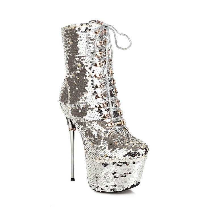 Gradient Sequined Women's Boots