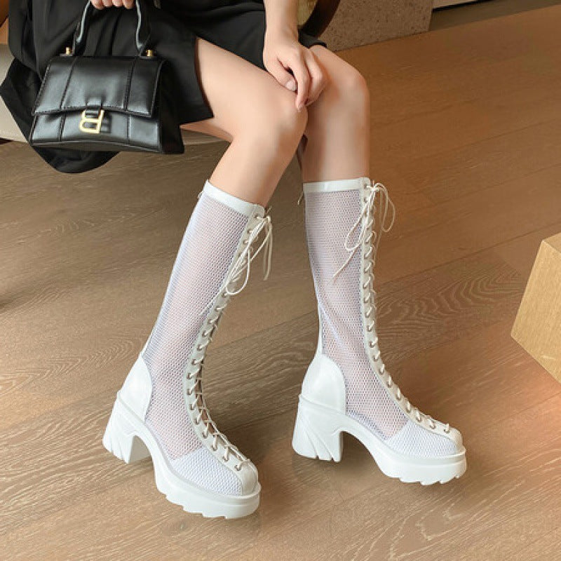 Botas frescas británicas francesas de nueva moda para mujer