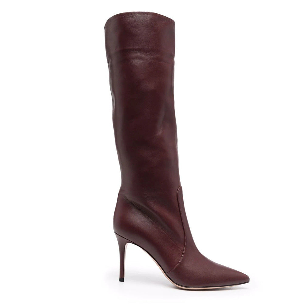 Winter Plus Size Pointed Toe Knee-length Boots