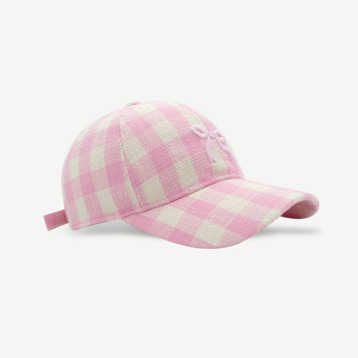 Gorra de béisbol de algodón con estampado de lazo