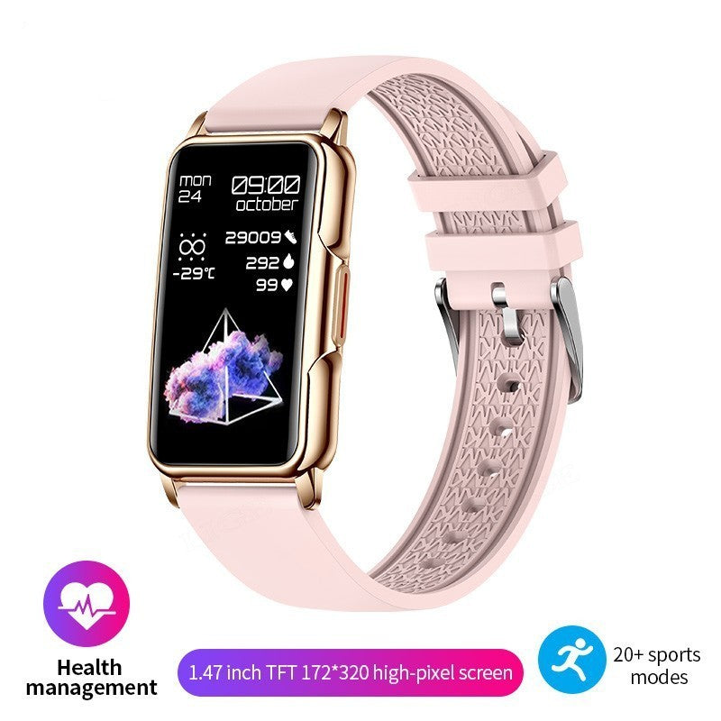 Pulsera deportiva inteligente para exteriores, reloj multifuncional de monitoreo de salud para mujer