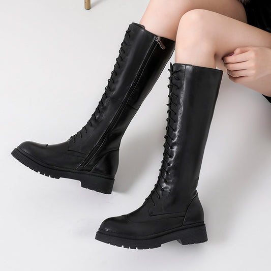 Botas de nieve todo en uno de lana alta para mujer invierno más terciopelo