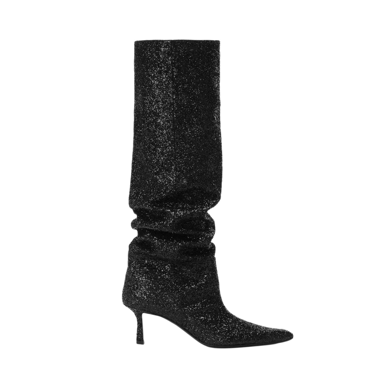 European And American Style Square Toe Cowboy Boot Women's Casual Pleated Pile Style Boots Stiletto Heel