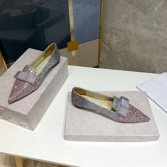 Zapatos de novia planos con tacón de aguja francés y cristal para mujer soltera