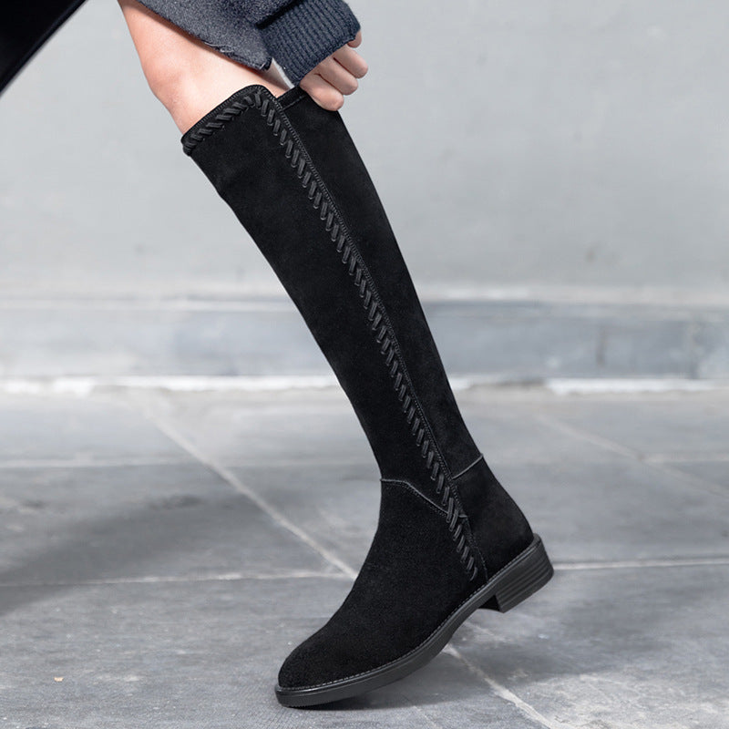 Bottes d'équitation pour femmes, Style britannique, nouvelle collection automne et hiver