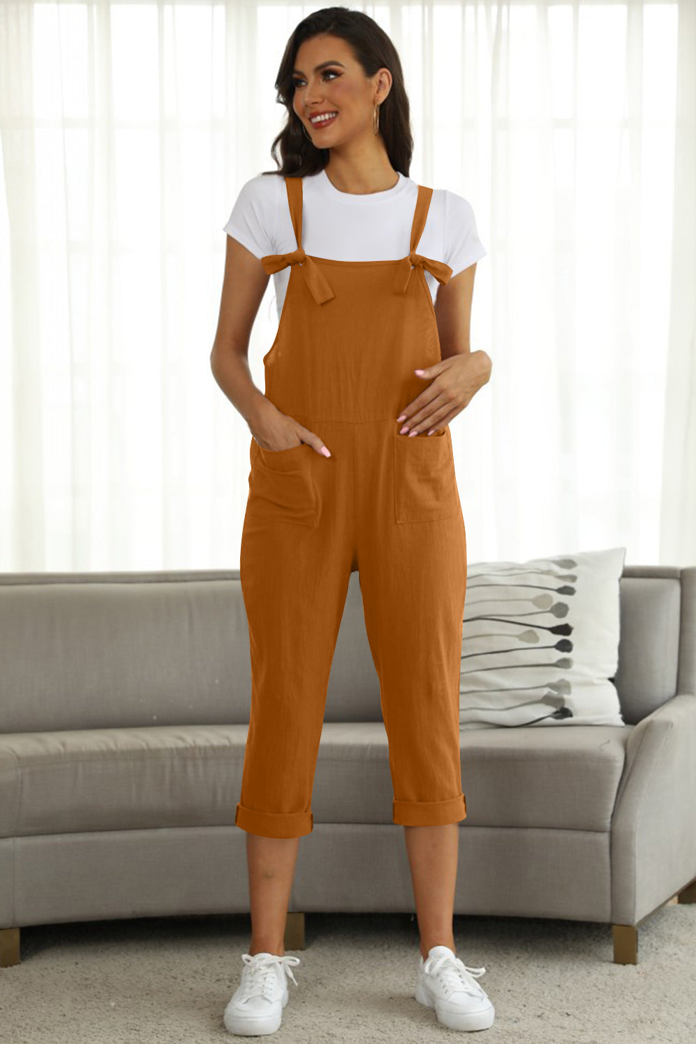 Full Size Square Neck Wide Strap Jumpsuit