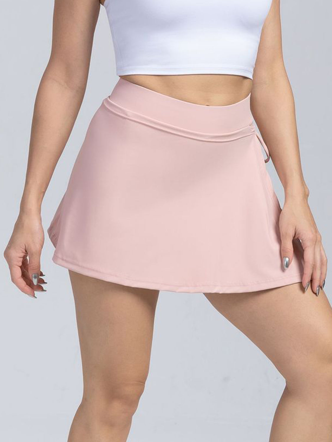 Tied High Waist Active Shorts