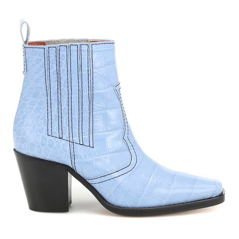 Retro British style all-match high-heeled ankle boots