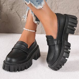 Zapatos de salón sin cordones con plataforma de bizcocho de talla grande