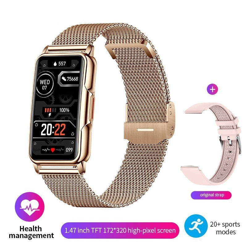 Pulsera deportiva inteligente para exteriores, reloj multifuncional de monitoreo de salud para mujer