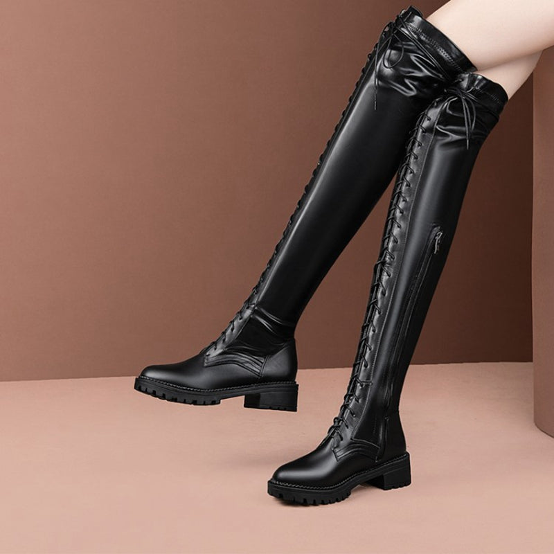 Bottes à la mode pour femmes au genou