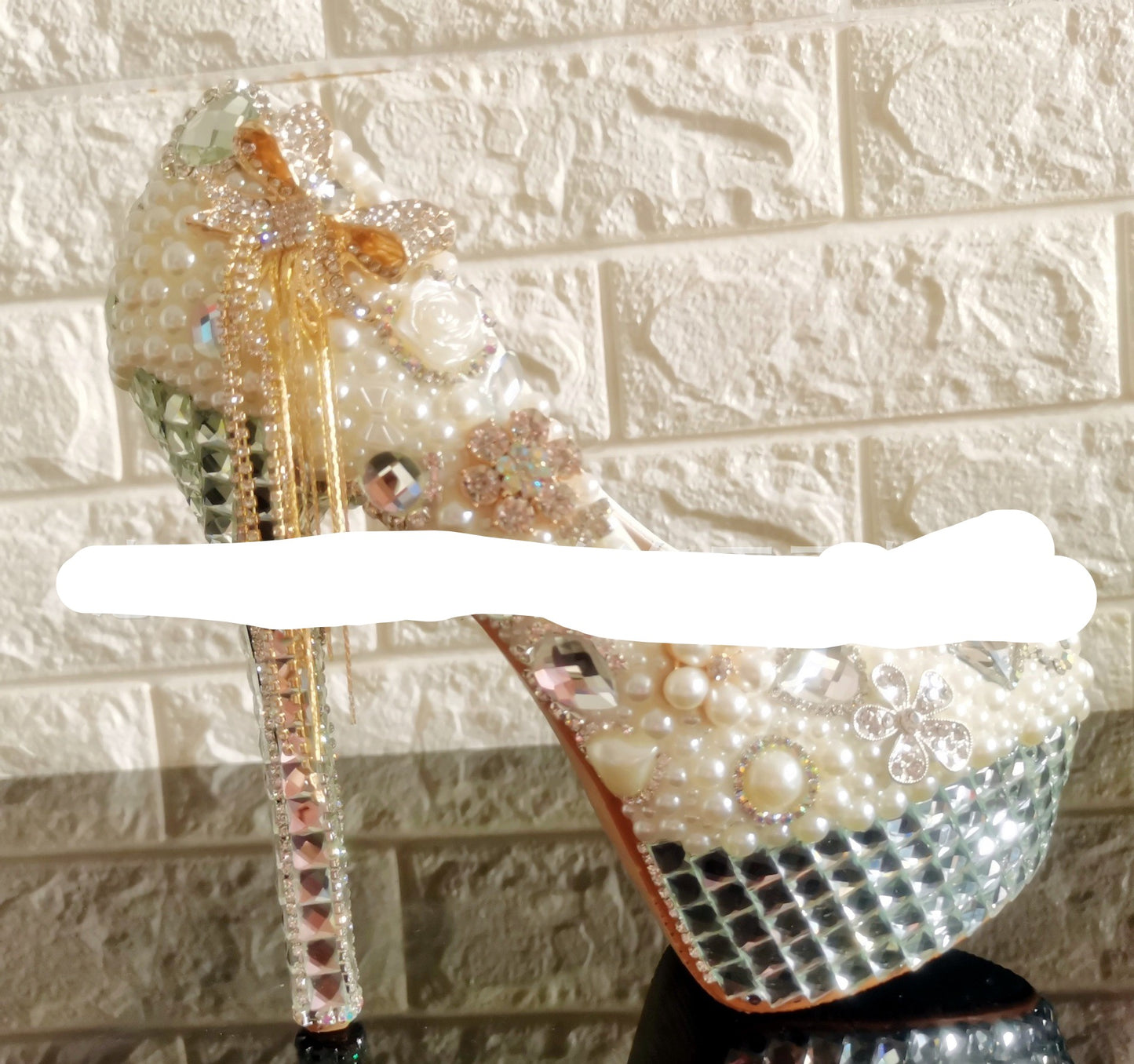 Zapatos de boda de cristal de lujo, ligeros, impermeables, de tacón alto