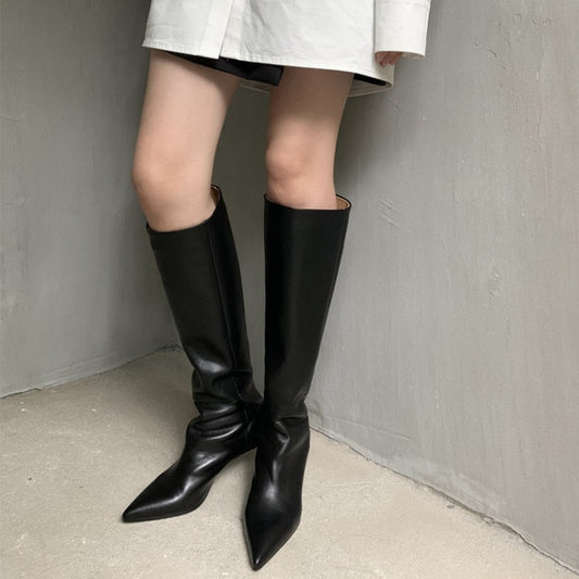 Long BootsAutumn And Winter Women's Pointed Toe Stiletto High Boots