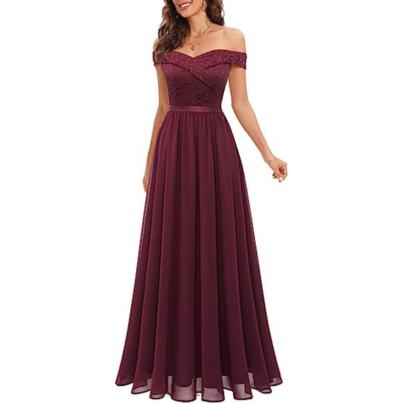 Light Luxury Minority High-end Temperament Long Host Evening Dress