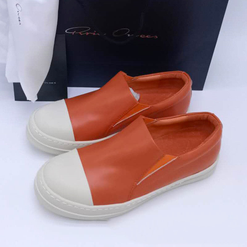 Sports And Leisure Slip-on Leather Low-top Sneakers