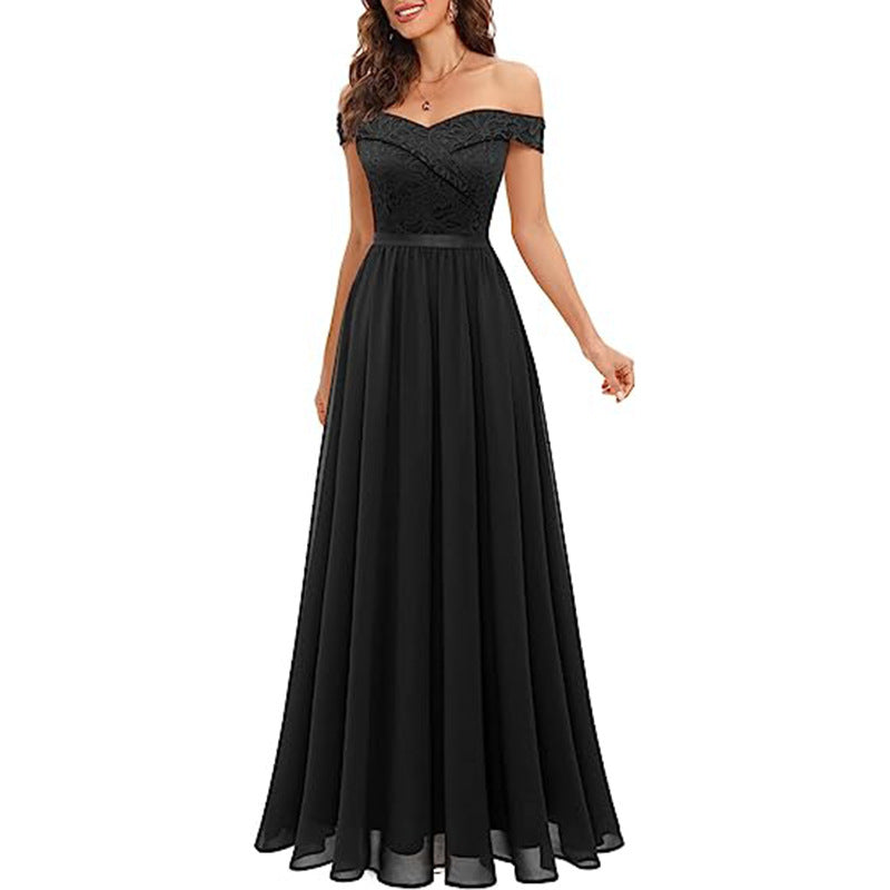 Light Luxury Minority High-end Temperament Long Host Evening Dress