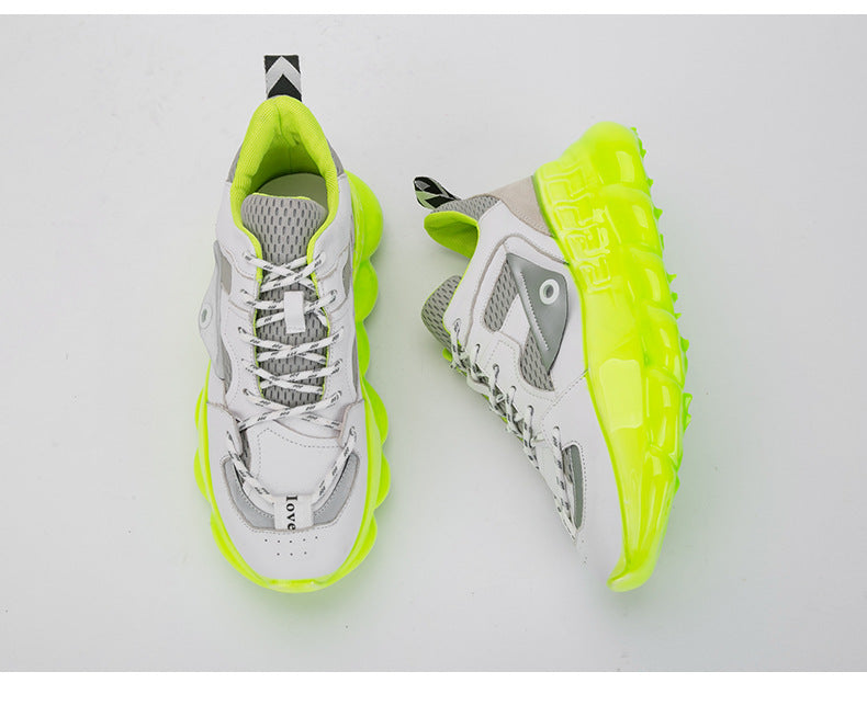 Fall New Daddy Shoes Men Ins European And American Style Fluorescent