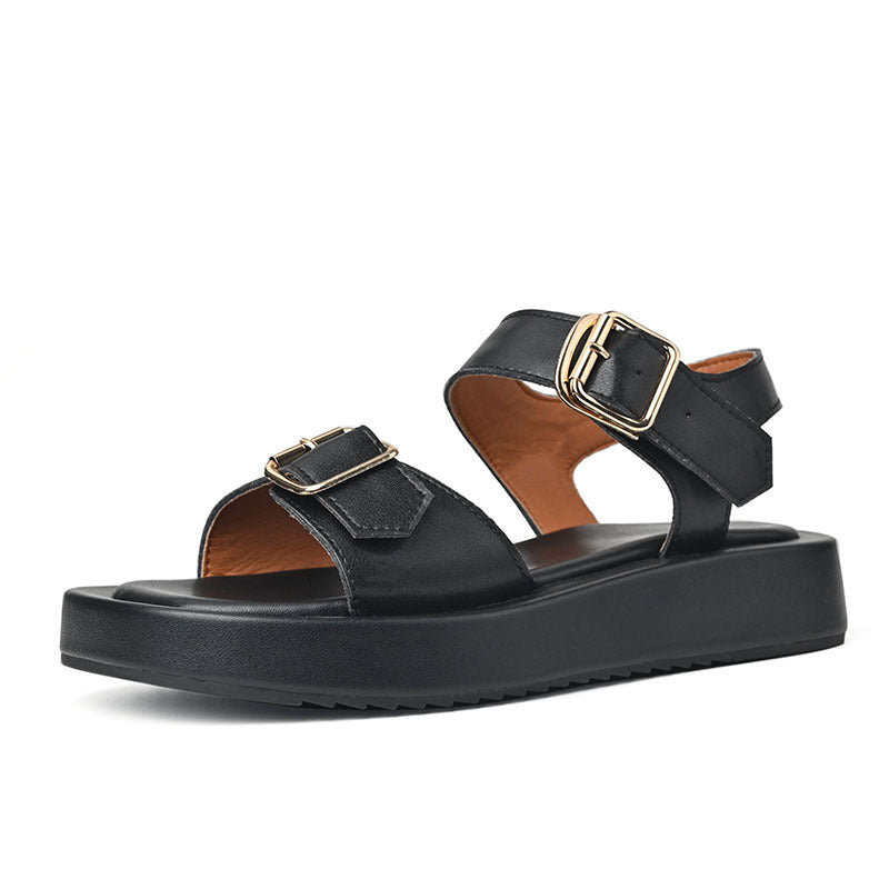 Women's Summer New Hanging Buckle Flat Platform Sandals