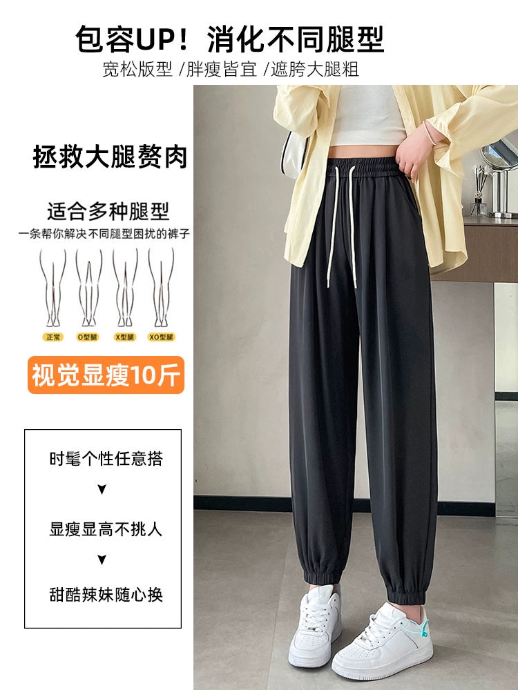 High Waist Drooping Spring and Autumn Thin and All-Matching Chubby Girl Suit Pants