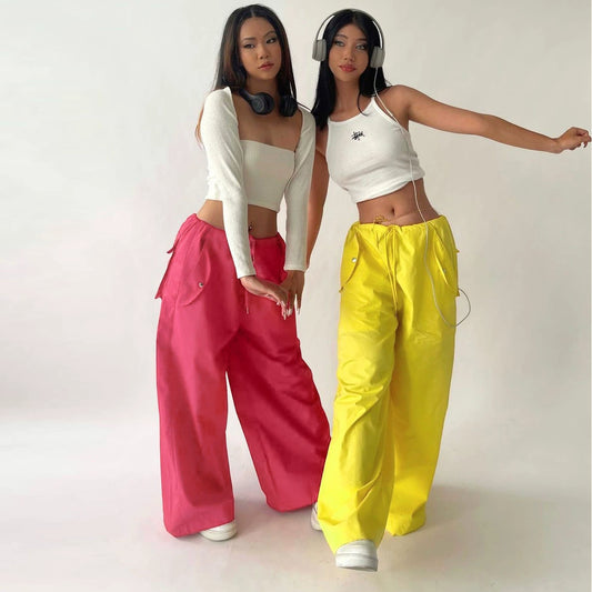 Pantalones casuales de pierna ancha de gran tamaño para mujer Ropa de mujer de talla grande Pantalones casuales de pierna ancha Mujer