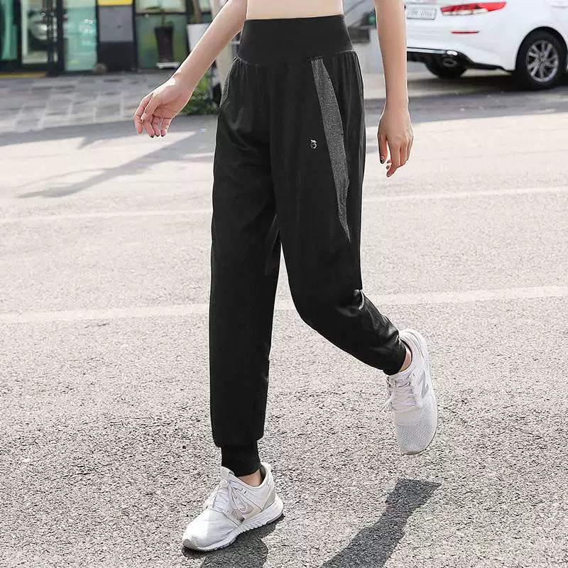 Plus Size Sports Yoga Pants Women's Fall Chubby Girl Gym Loose Breathable Running Pants Quick-Drying Slim Looking Harem Trousers