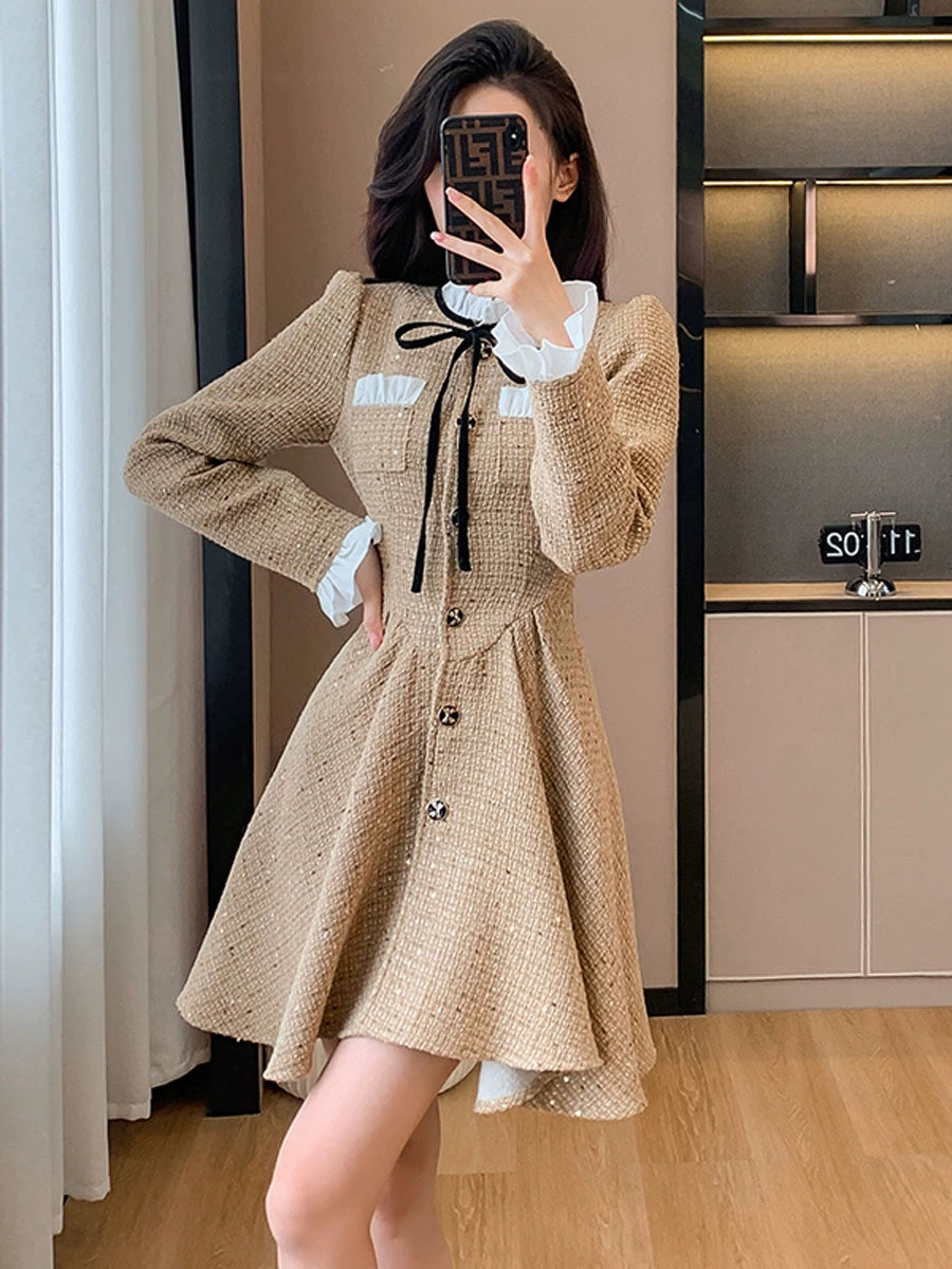 Classic Style Korean Princess Autumn A- line Dress