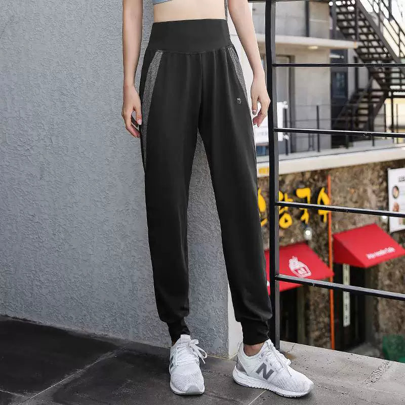 Plus Size Sports Yoga Pants Women's Fall Chubby Girl Gym Loose Breathable Running Pants Quick-Drying Slim Looking Harem Trousers