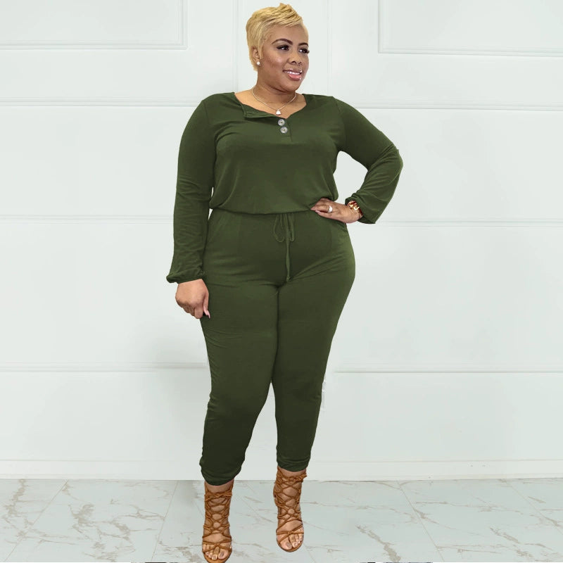 Xl-5xl plus Size Fall Heavy mm Women's Romper plus Size Jumpsuit Women