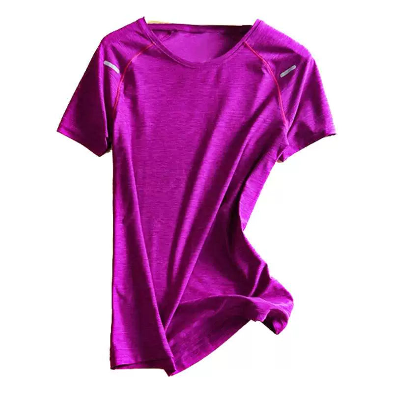 Plus Size Outdoor Sports Quick-Drying T-shirt Women's Clothing Fat Sister 100.00kg Yoga Jacket Running Fitness Yoga Short Sleeve